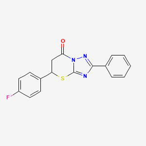 molecular formula C17H12FN3OS B3958598 5-(4-fluorophenyl)-2-phenyl-5,6-dihydro-7H-[1,2,4]triazolo[5,1-b][1,3]thiazin-7-one 