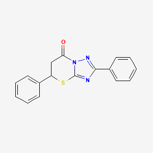 molecular formula C17H13N3OS B3958608 2,5-diphenyl-5,6-dihydro-7H-[1,2,4]triazolo[5,1-b][1,3]thiazin-7-one CAS No. 326907-47-5