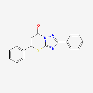 2,5-diphenyl-5,6-dihydro-7H-[1,2,4]triazolo[5,1-b][1,3]thiazin-7-one