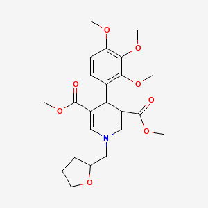 molecular formula C23H29NO8 B3958618 dimethyl 1-(tetrahydro-2-furanylmethyl)-4-(2,3,4-trimethoxyphenyl)-1,4-dihydro-3,5-pyridinedicarboxylate 