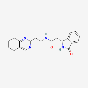 N-[2-(4-methyl-5,6,7,8-tetrahydroquinazolin-2-yl)ethyl]-2-(3-oxo-2,3-dihydro-1H-isoindol-1-yl)acetamide