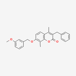 3-benzyl-7-[(3-methoxybenzyl)oxy]-4,8-dimethyl-2H-chromen-2-one