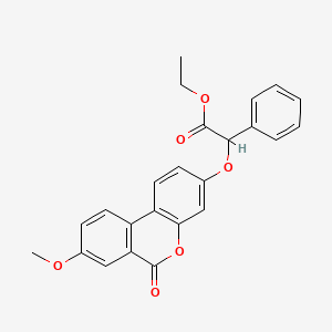 molecular formula C24H20O6 B3958676 ethyl [(8-methoxy-6-oxo-6H-benzo[c]chromen-3-yl)oxy](phenyl)acetate 