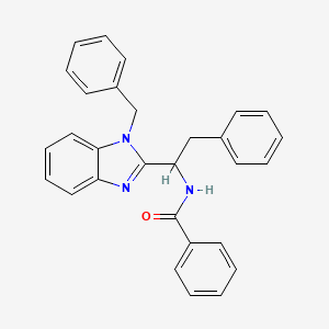 molecular formula C29H25N3O B3958697 N-[1-(1-benzyl-1H-benzimidazol-2-yl)-2-phenylethyl]benzamide 
