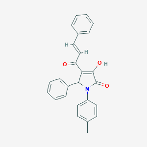 molecular formula C26H21NO3 B395870 4-cinnamoyl-3-hydroxy-1-(4-methylphenyl)-5-phenyl-1,5-dihydro-2H-pyrrol-2-one CAS No. 488854-55-3
