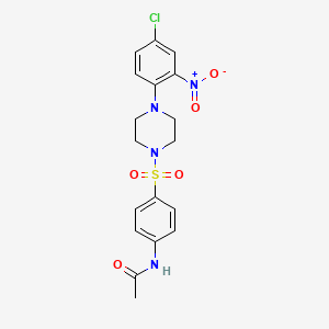 N-(4-{[4-(4-chloro-2-nitrophenyl)piperazin-1-yl]sulfonyl}phenyl)acetamide