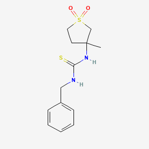 molecular formula C13H18N2O2S2 B3958734 N-benzyl-N'-(3-methyl-1,1-dioxidotetrahydro-3-thienyl)thiourea 