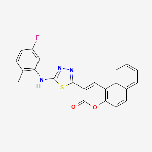 2-{5-[(5-fluoro-2-methylphenyl)amino]-1,3,4-thiadiazol-2-yl}-3H-benzo[f]chromen-3-one