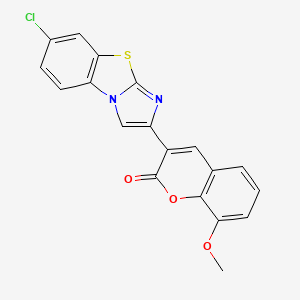 molecular formula C19H11ClN2O3S B3958749 3-(7-chloroimidazo[2,1-b][1,3]benzothiazol-2-yl)-8-methoxy-2H-chromen-2-one 
