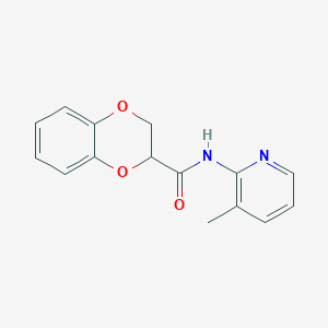 molecular formula C15H14N2O3 B3958760 N-(3-methyl-2-pyridinyl)-2,3-dihydro-1,4-benzodioxine-2-carboxamide 