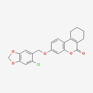 3-[(6-chloro-1,3-benzodioxol-5-yl)methoxy]-7,8,9,10-tetrahydro-6H-benzo[c]chromen-6-one