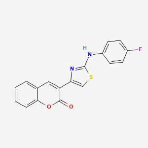 molecular formula C18H11FN2O2S B3958792 3-{2-[(4-fluorophenyl)amino]-1,3-thiazol-4-yl}-2H-chromen-2-one 