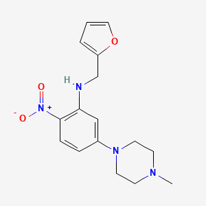 N-(2-FURYLMETHYL)-N-[5-(4-METHYLPIPERAZINO)-2-NITROPHENYL]AMINE