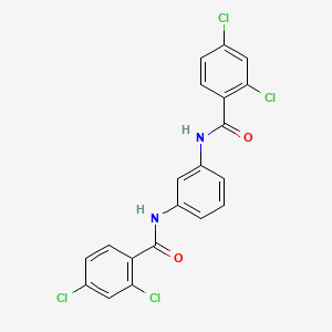 molecular formula C20H12Cl4N2O2 B3958797 N,N'-1,3-phenylenebis(2,4-dichlorobenzamide) 