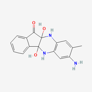 molecular formula C16H15N3O3 B3958804 7-amino-4b,10a-dihydroxy-8-methyl-4b,5,10,10a-tetrahydro-11H-indeno[1,2-b]quinoxalin-11-one 