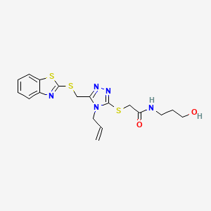 2-({4-allyl-5-[(1,3-benzothiazol-2-ylthio)methyl]-4H-1,2,4-triazol-3-yl}thio)-N-(3-hydroxypropyl)acetamide