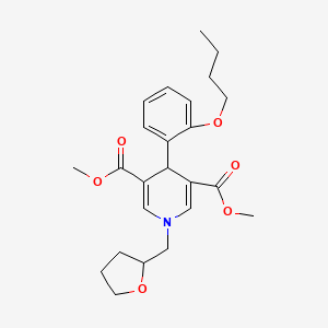 Dimethyl 4-(2-butoxyphenyl)-1-(tetrahydrofuran-2-ylmethyl)-1,4-dihydropyridine-3,5-dicarboxylate