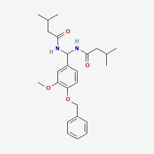 N,N'-{[4-(benzyloxy)-3-methoxyphenyl]methanediyl}bis(3-methylbutanamide)