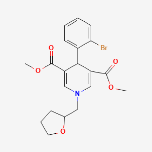 Dimethyl 4-(2-bromophenyl)-1-(tetrahydrofuran-2-ylmethyl)-1,4-dihydropyridine-3,5-dicarboxylate