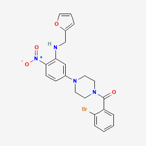 5-[4-(2-BROMOBENZOYL)PIPERAZIN-1-YL]-N-[(FURAN-2-YL)METHYL]-2-NITROANILINE