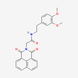 molecular formula C24H22N2O5 B3958843 N-[2-(3,4-dimethoxyphenyl)ethyl]-2-{2,4-dioxo-3-azatricyclo[7.3.1.0^{5,13}]trideca-1(12),5,7,9(13),10-pentaen-3-yl}acetamide 