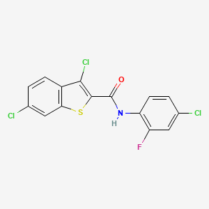 3,6-dichloro-N-(4-chloro-2-fluorophenyl)-1-benzothiophene-2-carboxamide