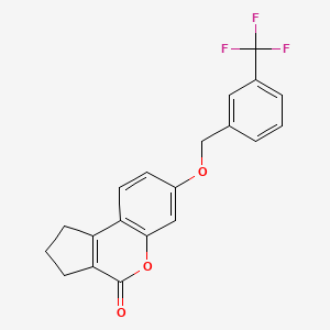 7-{[3-(TRIFLUOROMETHYL)PHENYL]METHOXY}-1H,2H,3H,4H-CYCLOPENTA[C]CHROMEN-4-ONE