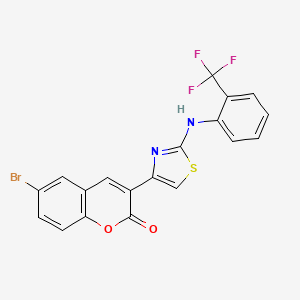 6-bromo-3-(2-{[2-(trifluoromethyl)phenyl]amino}-1,3-thiazol-4-yl)-2H-chromen-2-one