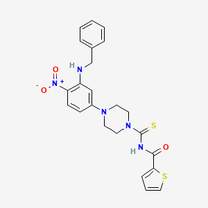 N-({4-[3-(benzylamino)-4-nitrophenyl]-1-piperazinyl}carbonothioyl)-2-thiophenecarboxamide