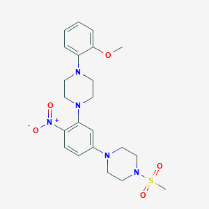 1-[5-(4-METHANESULFONYLPIPERAZIN-1-YL)-2-NITROPHENYL]-4-(2-METHOXYPHENYL)PIPERAZINE