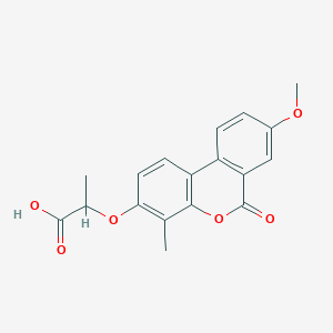 2-((8-methoxy-4-methyl-6-oxo-6H-benzo[c]chromen-3-yl)oxy)propanoic acid