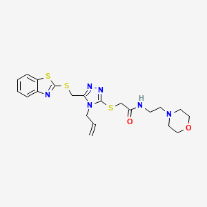 2-({4-allyl-5-[(1,3-benzothiazol-2-ylthio)methyl]-4H-1,2,4-triazol-3-yl}thio)-N-[2-(4-morpholinyl)ethyl]acetamide