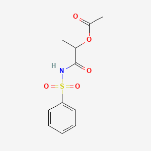 [1-(Benzenesulfonamido)-1-oxopropan-2-yl] acetate