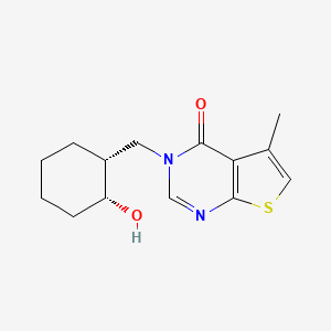 3-[[(1R,2R)-2-hydroxycyclohexyl]methyl]-5-methylthieno[2,3-d]pyrimidin-4-one