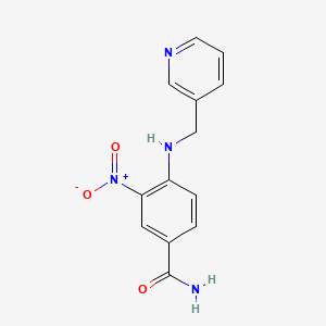 3-nitro-4-(pyridin-3-ylmethylamino)benzamide