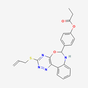 4-[3-(Allylsulfanyl)-6,7-dihydro[1,2,4]triazino[5,6-D][3,1]benzoxazepin-6-YL]phenyl propionate