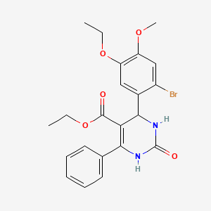 ethyl 4-(2-bromo-5-ethoxy-4-methoxyphenyl)-2-oxo-6-phenyl-3,4-dihydro-1H-pyrimidine-5-carboxylate