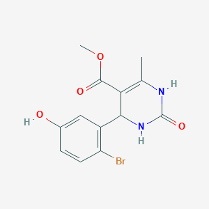 methyl 4-(2-bromo-5-hydroxyphenyl)-6-methyl-2-oxo-1,2,3,4-tetrahydro-5-pyrimidinecarboxylate