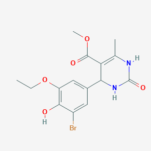 Methyl 4-(3-bromo-5-ethoxy-4-hydroxyphenyl)-6-methyl-2-oxo-1,2,3,4-tetrahydropyrimidine-5-carboxylate