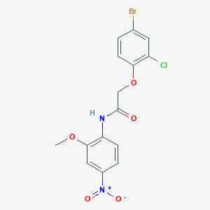 2-(4-bromo-2-chlorophenoxy)-N-(2-methoxy-4-nitrophenyl)acetamide