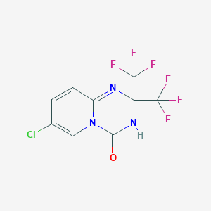 molecular formula C9H4ClF6N3O B395926 7-Chloro-2,2-bis(trifluoromethyl)-2,3-dihydro-4H-pyrido[1,2-a][1,3,5]triazin-4-one CAS No. 352317-79-4