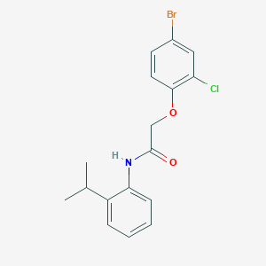 2-(4-bromo-2-chlorophenoxy)-N-(2-propan-2-ylphenyl)acetamide