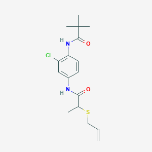 N-(4-{[2-(allylthio)propanoyl]amino}-2-chlorophenyl)-2,2-dimethylpropanamide