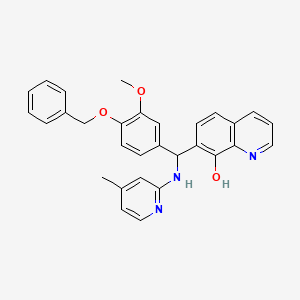 7-{[4-(benzyloxy)-3-methoxyphenyl][(4-methyl-2-pyridinyl)amino]methyl}-8-quinolinol