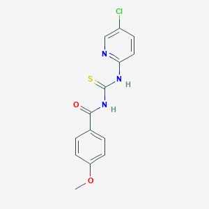 molecular formula C14H12ClN3O2S B395941 N-[(5-chloropyridin-2-yl)carbamothioyl]-4-methoxybenzamide CAS No. 78852-39-8