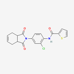 N-[2-chloro-4-(1,3-dioxo-3a,4,7,7a-tetrahydroisoindol-2-yl)phenyl]thiophene-2-carboxamide