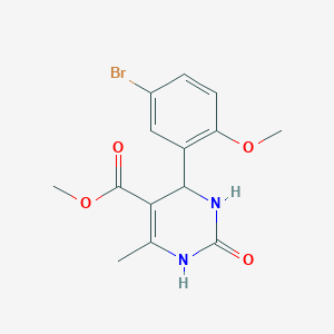 Methyl 4-(5-bromo-2-methoxyphenyl)-6-methyl-2-oxo-1,2,3,4-tetrahydropyrimidine-5-carboxylate