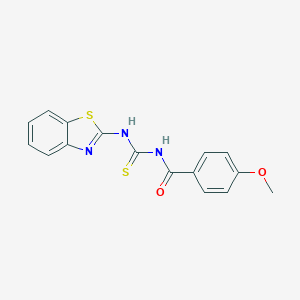 molecular formula C16H13N3O2S2 B395943 N-(1,3-benzothiazol-2-ylcarbamothioyl)-4-methoxybenzamide 