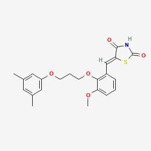 5-{2-[3-(3,5-dimethylphenoxy)propoxy]-3-methoxybenzylidene}-1,3-thiazolidine-2,4-dione