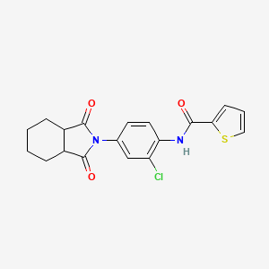 N-[2-chloro-4-(1,3-dioxo-3a,4,5,6,7,7a-hexahydroisoindol-2-yl)phenyl]thiophene-2-carboxamide